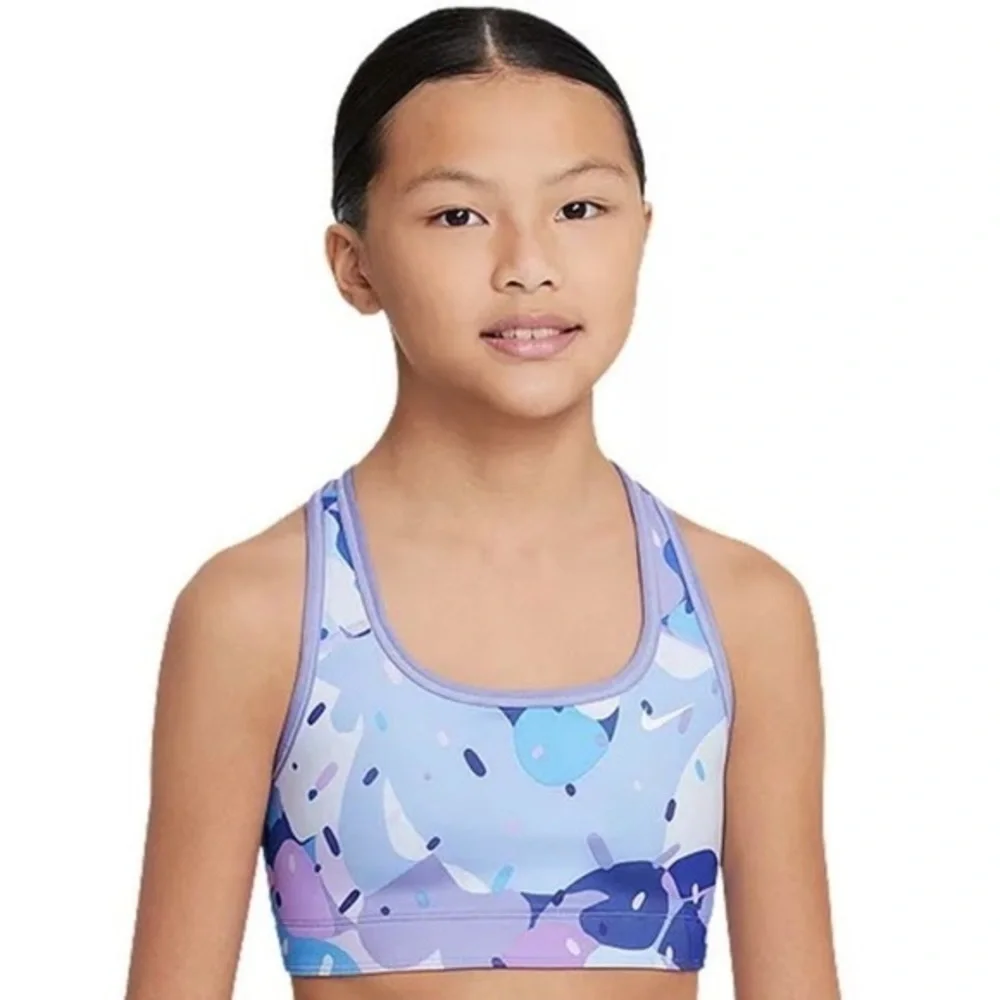 NIKE Girls' Swoosh Camo Print Reversible Sports Bra size Large NWOT